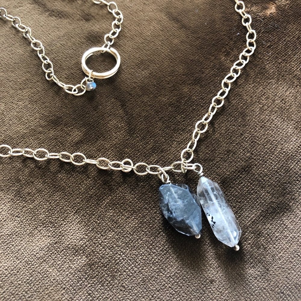 14K Gold Fill Smokey Quartz Pendant Necklace